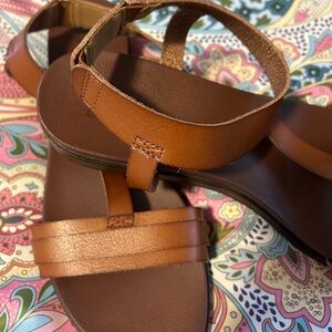 Brown leather sandals -Lauren BLAKWELL brand***